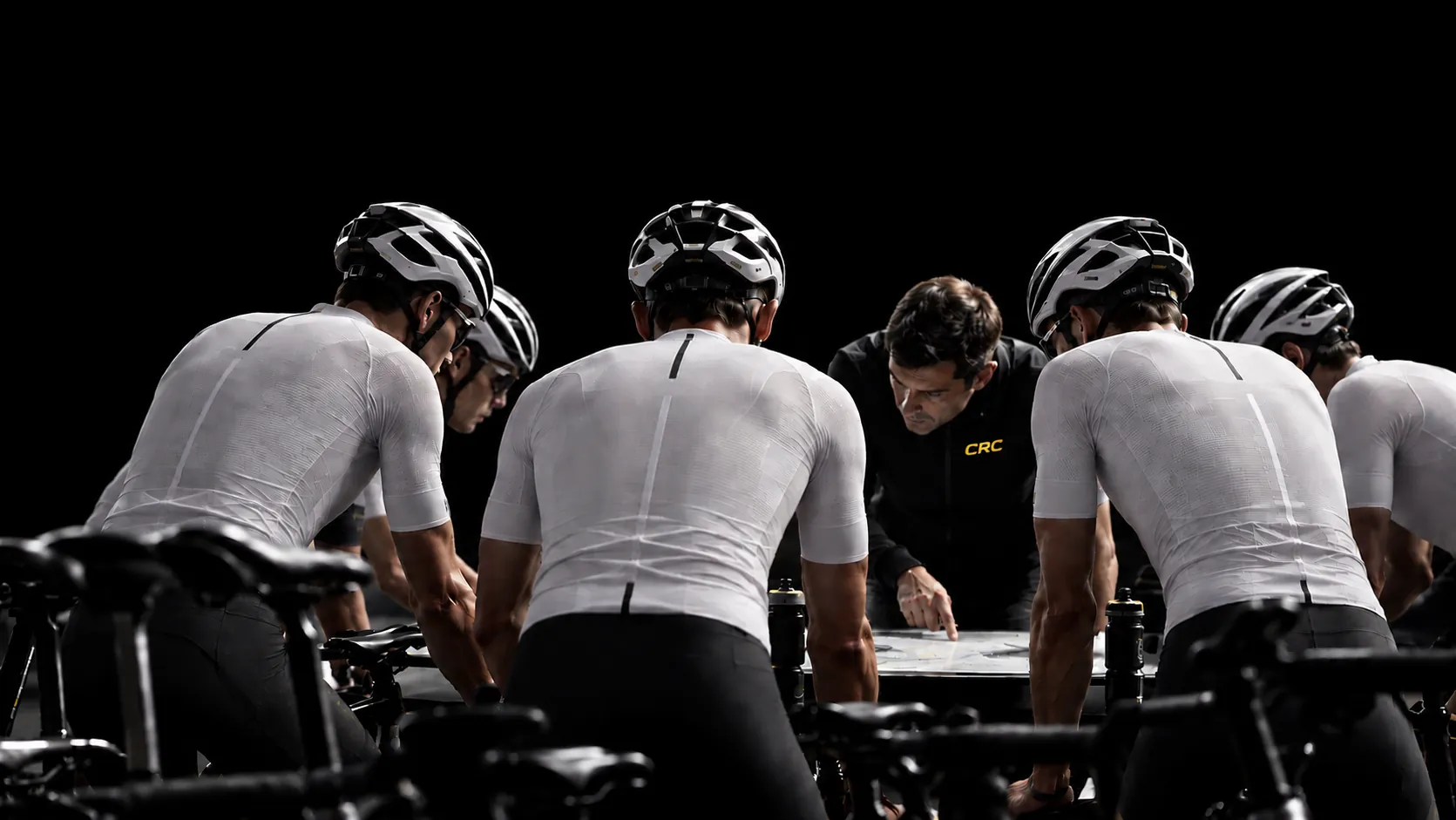 Team with a CRC coach analysing strategy